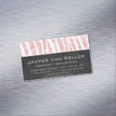 Zebra Rosa und Weiß Magnetische Visitenkarte (Beispiel)