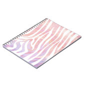 Zebra Rosa und Weiß Notizblock (Linke Seite)