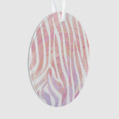 Zebra Rosa und Weiß Ornament (Vorderseite)