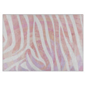 Zebra Rosa und Weiß Schneidebrett (Vorderseite)