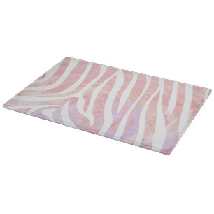 Zebra Rosa und Weiß Schneidebrett