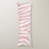 Zebra Rosa und Weiß Seitenschläferkissen (Vorderseite Vertikal)