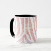 Zebra Rosa und Weiß Tasse (Vorderseite Links)