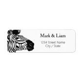 Zebra Rücksendeadressen-Aufklebers (Vorne)