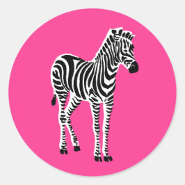 Zebra Runder Aufkleber
