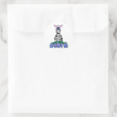 ZEBRA RUNDER AUFKLEBER (Tasche)