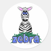 ZEBRA RUNDER AUFKLEBER (Vorderseite)