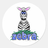 ZEBRA RUNDER AUFKLEBER (Vorderseite)