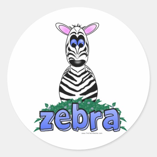 ZEBRA RUNDER AUFKLEBER (Vorderseite)