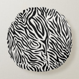 Zebra Rundwirbelkissen (16") Rundes Kissen