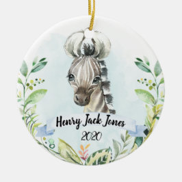 Zebra Safari Animal My First Christmas Boy Keramik Ornament