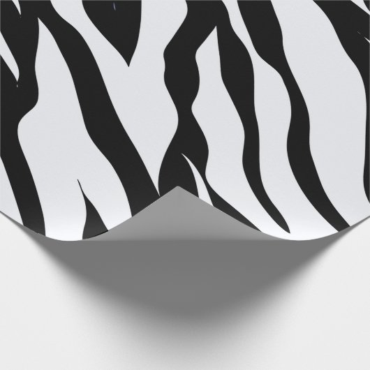 Zebra Safari Animal Stripes Musterpapier Geschenkpapier (Ecke)