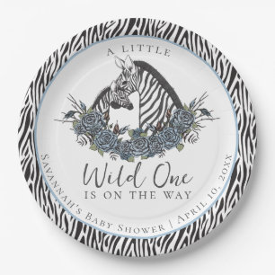 Zebra-Safari-Baby-Party Kleines wildes Wesen Party Pappteller