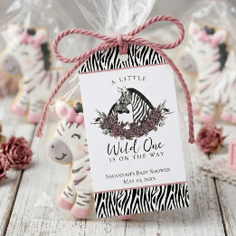 Zebra Safari Baby Shower Little Wild One Thank You Geschenkanhänger