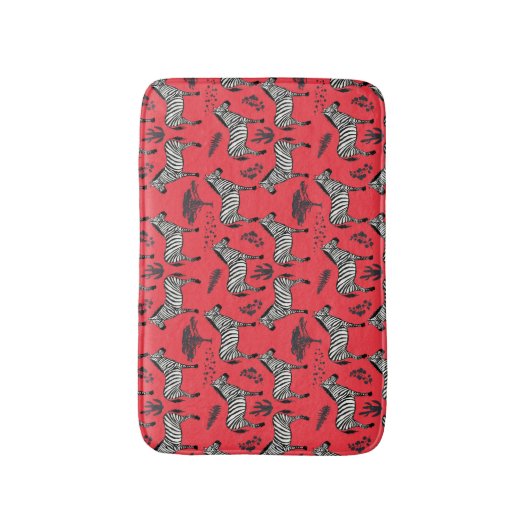 Zebra Safari Design Strip Bath Mat Badematte (Vorderseite Vertikal)