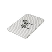 Zebra Safari Design Strip Bath Mat Badematte (Schrägansicht)