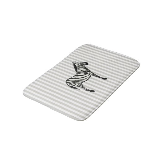 Zebra Safari Design Strip Bath Mat Badematte (Schrägansicht)