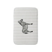 Zebra Safari Design Strip Bath Mat Badematte (Vorderseite Vertikal)