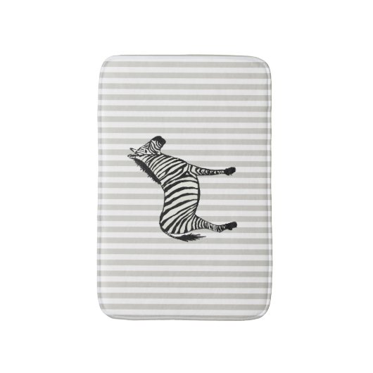 Zebra Safari Design Strip Bath Mat Badematte (Vorderseite Vertikal)