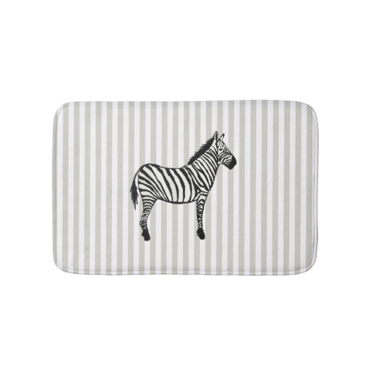 Zebra Safari Design Strip Bath Mat Badematte (Vorderseite)