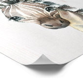 Zebra Safari Dschungel Kinderzimmer Art Print Poster (Ecke)