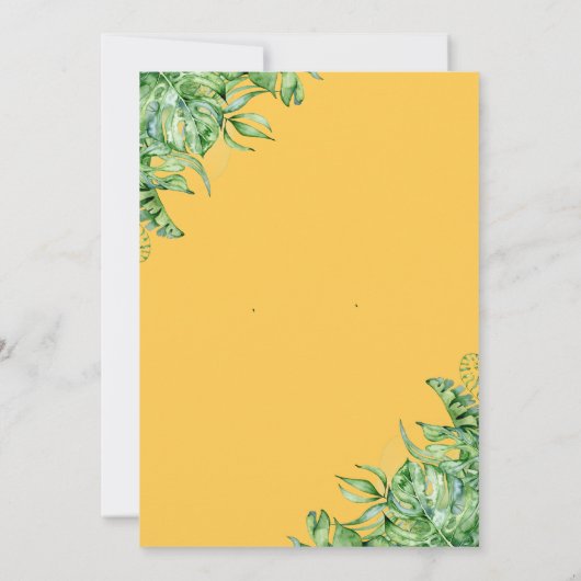 Zebra Safari Dschungel Party Einladung (Rückseite)