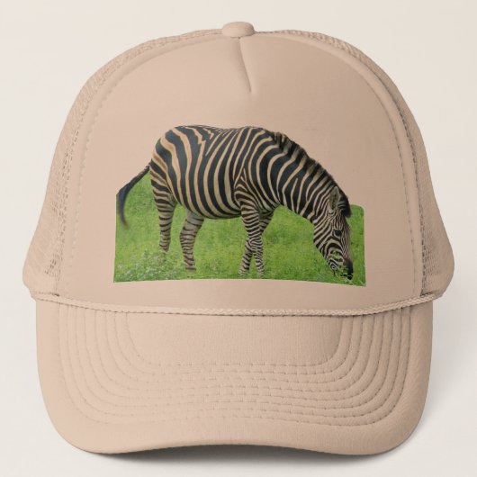 Zebra-Safari-Hut Truckerkappe (Vorderseite)