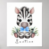 Zebra Safari Kinderzimmer Poster - Jungle Wall Art (Vorne)