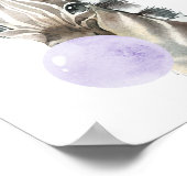 Zebra, Safari, Lila Kaugummi, geschlechtsneutral Poster (Ecke)