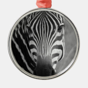 Zebra Safari Niedlich Afrikanisch Elegant Streifen Ornament Aus Metall