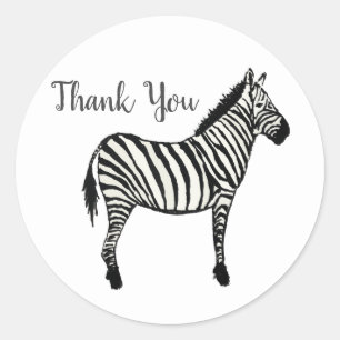 Zebra Safari Party Vielen Dank an Stickers