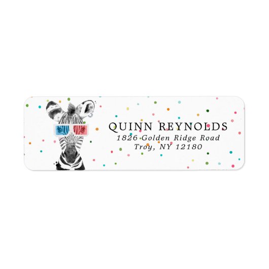 Zebra Safari | Rücksendeadresse (Vorne)