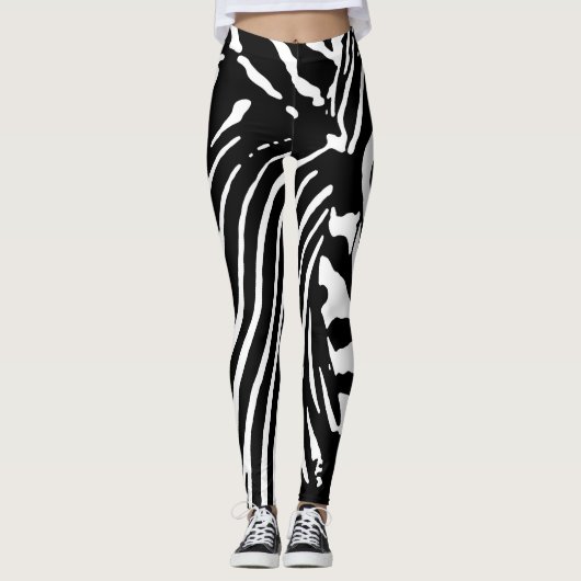 ZEBRA SAFARI STRIPES PATTERN LEGGINGS (Vorderseite)