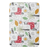 Zebra Safari themed Palm Tree, Blume, Doodle Badematte (Vorderseite Vertikal)