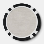Zebra Safari Tier Faux Leinen Pokerchips (Rückseite)