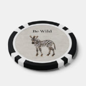 Zebra Safari Tier Faux Leinen Pokerchips (Einzeln)