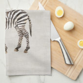 Zebra-Safari-Tier-Faux-Linen Geschirrtuch (Viertel Falte)
