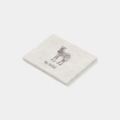 Zebra-Safari-Tier-Faux-Lineneffekt Post-it Klebezettel (angewinkelt)