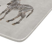 Zebra-Safari-Tier-Faux-Linon Schneidebrett (Ecke)