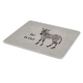 Zebra-Safari-Tier-Faux-Linon Schneidebrett (Ecke)