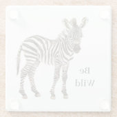 Zebra-Safari-Tier Glasuntersetzer (Rückseite)