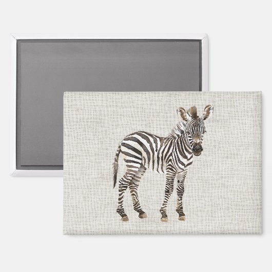 Zebra-Safari-Tier Magnet (Vorderseite/Rückseite)