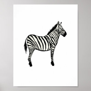 Zebra Safari Tiere Malerei Poster