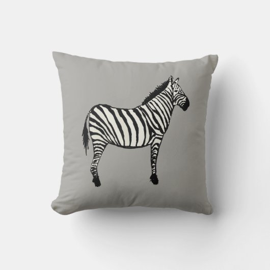 Zebra Safari Tiergemälde Kissen (Vorderseite)