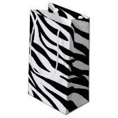 Zebra Safari Tiermuster Geschenktasche Kleine Geschenktüte (Rückseite Schrägansicht)