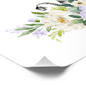 Zebra, Safari, violette Blumen, neutrale Geschlech Fotodruck (Ecke)