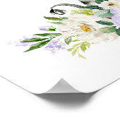 Zebra, Safari, violette Blumen, neutrale Geschlech Poster (Ecke)