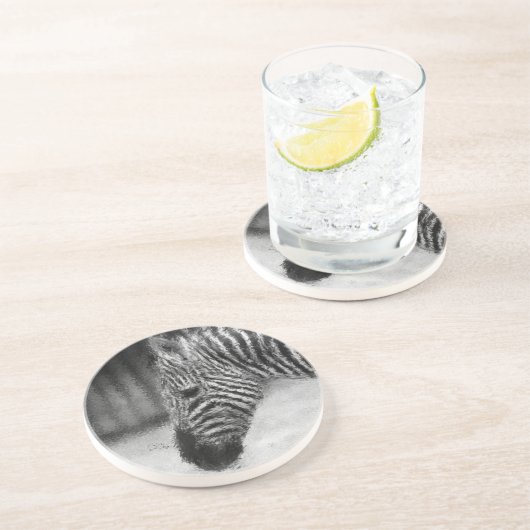 Zebra Sandstein Untersetzer (Seite)