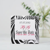 Zebra Save the Date (Stehend Vorderseite)
