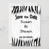 Zebra Save the Date Magneteinladung (Vorderseite)